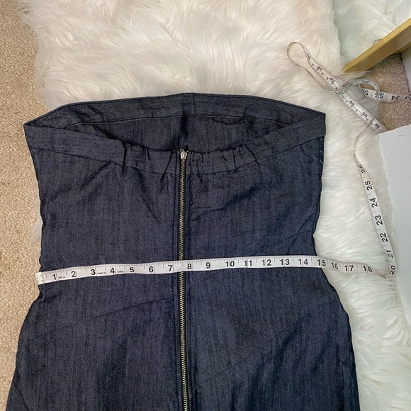 #165 THEORY Denim Strapless Dress size 6 - Picture 11 of 11
